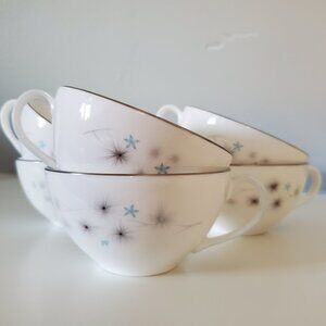 Set of 6 Royal Doulton "Thistledown" Fine Bone China Cups